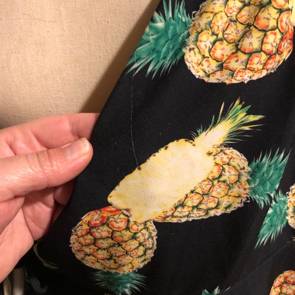 Unique Vintage Pineapple Wrap Dress - Picture 4 of 5